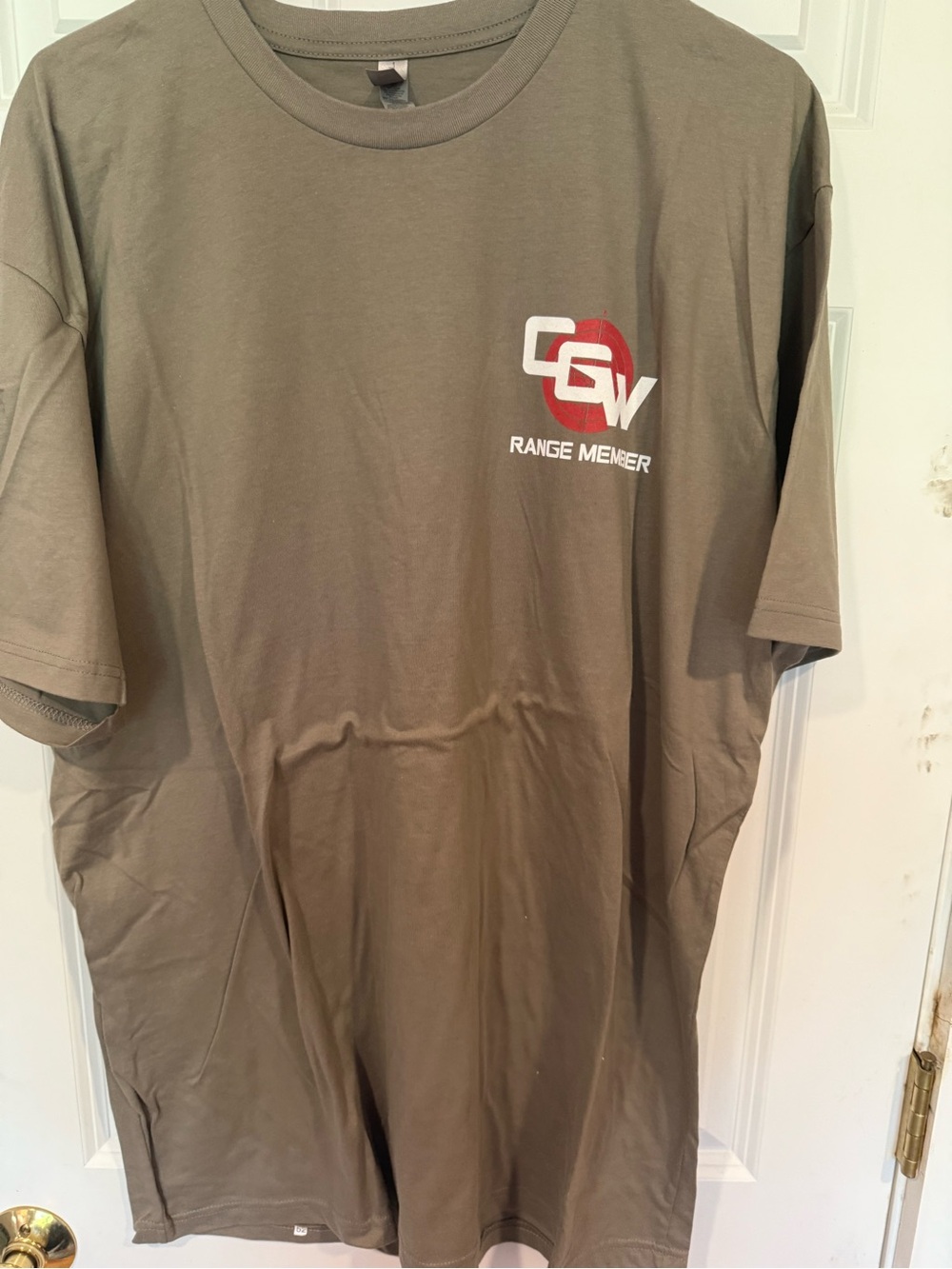 Next Level Apparel Olive Green Short-Sleeve Tee with Range Member Logo